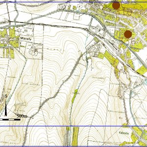 Ždánický les 2018. Mapový list 0-8. 310 - Bučovice 1 (okr. Vyškov) - trať Hradisko, Kalvárie, Kolo - tvrz - středověk - památka zapsaná do ÚSKP pod r. č. 46841/7-3609; 336 - Bučovice 2 (okr. Vyškov) - areál zámku - tvrz - nedochovaná přestavěná na zámek -  středověk - památka zapsaná do ÚSKP pod r. č. 36065/7-3596.