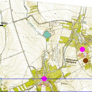 Ždánický les 2018. Mapový list 1-6. 337 - Heršpice 8 (okr. Vyškov) - trať Dvorce - tvrz - nedochovaná - středověk; 407 - Heršpice 9 (okr. Vyškov) - trať Dvorce - zaniklá vesnice Dvorce- středověk; 433 - Nížkovice 1 (okr. Vyškov) - intravilán obce - zaniklá  vesnice Nížkovice - středověk.