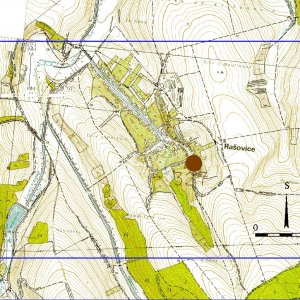 Ždánický les 2018. Mapový list 1-7. 327 - Rašovice 1 (okr. Vyškov) - trať Hrádek - tvrz/hrádek - nedochovanné - středověk.