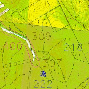 Ždánický les 2018. 216 - Žarošice 2 (okr. Hodonín) - trať U andělíčka, Pod jelenem - mohylové pohřebiště - střední doba bronzová; 217 - Heršpice 2 (okr. Vyškov) - trať U zlatého jelena - mohylové pohřebiště - starší doba železná; 218 - Heršpice 3 (okr. Vyškov) - trať U zaletého jelena - mohylové pohřebiště - dosud blíže nedatováno; 222 - Heršpice 4 (okr. Vyškov) - trať Líčka - mohylové pohřebiště - dosud blíže nedatováno. Schematické zaměření jednotlivých mohyl (modré kroužky) pomocí GPS na podkladu ZM 1:10 000.