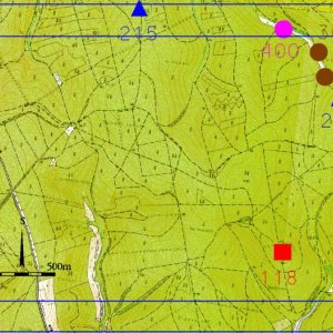 Ždánický les 2018. Mapový list 3-7. 118 - Žarošice 1 (okr. Hodonín) - trať Matějovec - hradiště - dosud blíže nedatováno; 214 - Kobeřice u Brna 7 (okr. Vyškov) - trať U široké aleje, Nad žlíbkem - mohylový hrob - dosud blíže nedatován; 215 - Heršpice 1 (okr. Vyškov) - trať U Hubertka, U sv. Huberta, U skoku - mohylové pohřebiště - střední doba bronzová, starší doba železná; 218 - Heršpice 3 (okr. Vyškov) - trať U zaletého jelena - mohylové pohřebiště - dosud blíže nedatováno; 222 - Heršpice 4 (okr. Vyškov) - trať Líčka - mohylové pohřebiště - dosud blíže nedatováno; 307 - Heršpice 6-1 (okr. Vyškov) - trať Konůvky - tvrz 1 - středověk; 308 - Heršpice 6-2 (okr. Vyškov) - trať Konůvky, U kostelíka - tvrz 2 - středověk; 400 - Heršpice 6-3 (okr. Vyškov) - trať Konůvky - zaniklá vesnice - středověk.