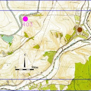 Ždánický les 2018. Mapový list 6-8. 320 - Dražůvky 1 (okr. Hodonín) - trať - nelokalizováno, dříve Vodný kopec - tvrz vodní (?) nedochovaná - středověk; 403 - Archlebov 2 (okr. Hodonín) - trať Dolní Bohušky, Bohutsko - zaniklá vesnice Bohutice - středověk.