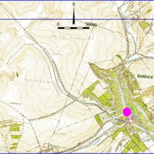 Ždánický les 2018. Mapový list 9-8. 435 - Šardice 1 (okr. Hodonín) - trať intravilán obce - zaniklá vesnice Šardice - středověk.