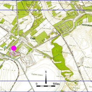 Ždánický les 2018. Mapový list 10-7. 432 - Čejč 3 (okr. Hodonín) - intravilán obce - zaniklá vesnice Čejč - středověk.