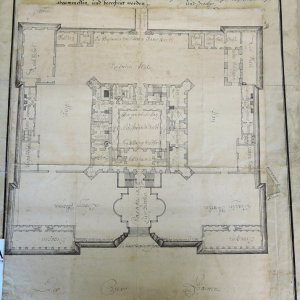 Obr. 6: Milotice. F. B. Klíčník – návrh přestavby zámku po roce 1716 (zdroj MZA Brno – podle P. Kroupy).